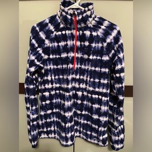 Eddie Bauer 1/2 zip Tie Dye Fleece Jacket